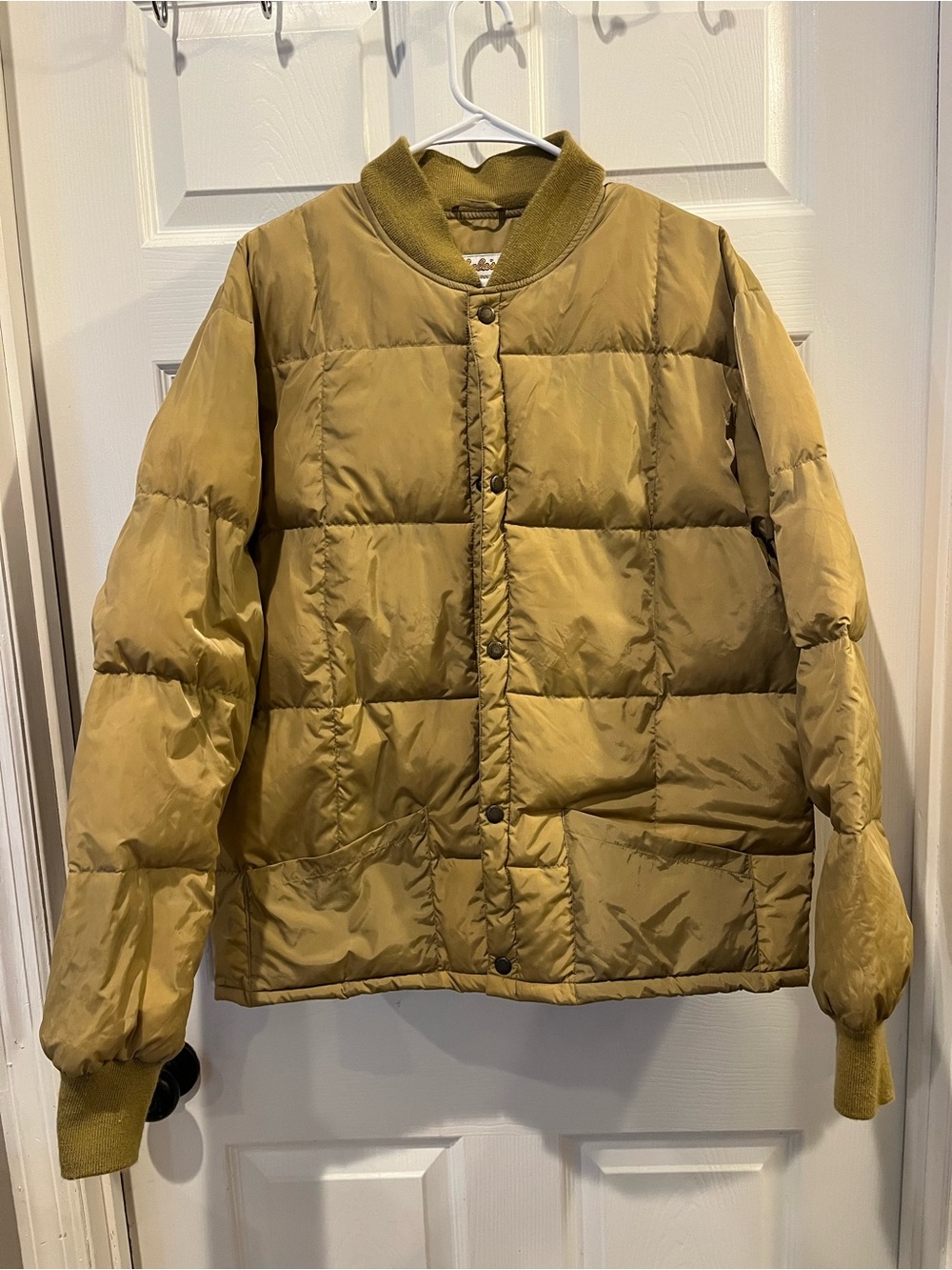 Cabela's Vintage Tan Goose Down Puffer Jacket 1980’s early 1990’s